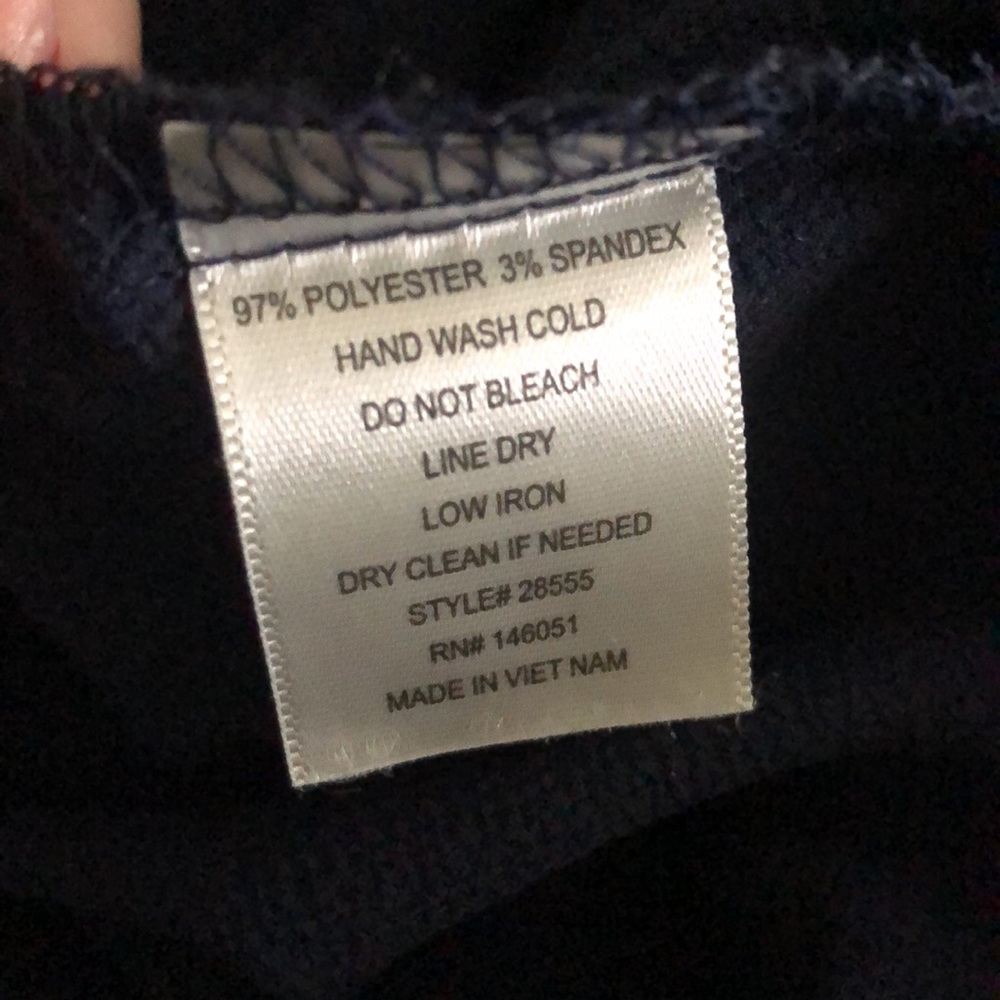 Monteau Navy Blue Scalloped Blouse - Medium - Picture 5 of 5